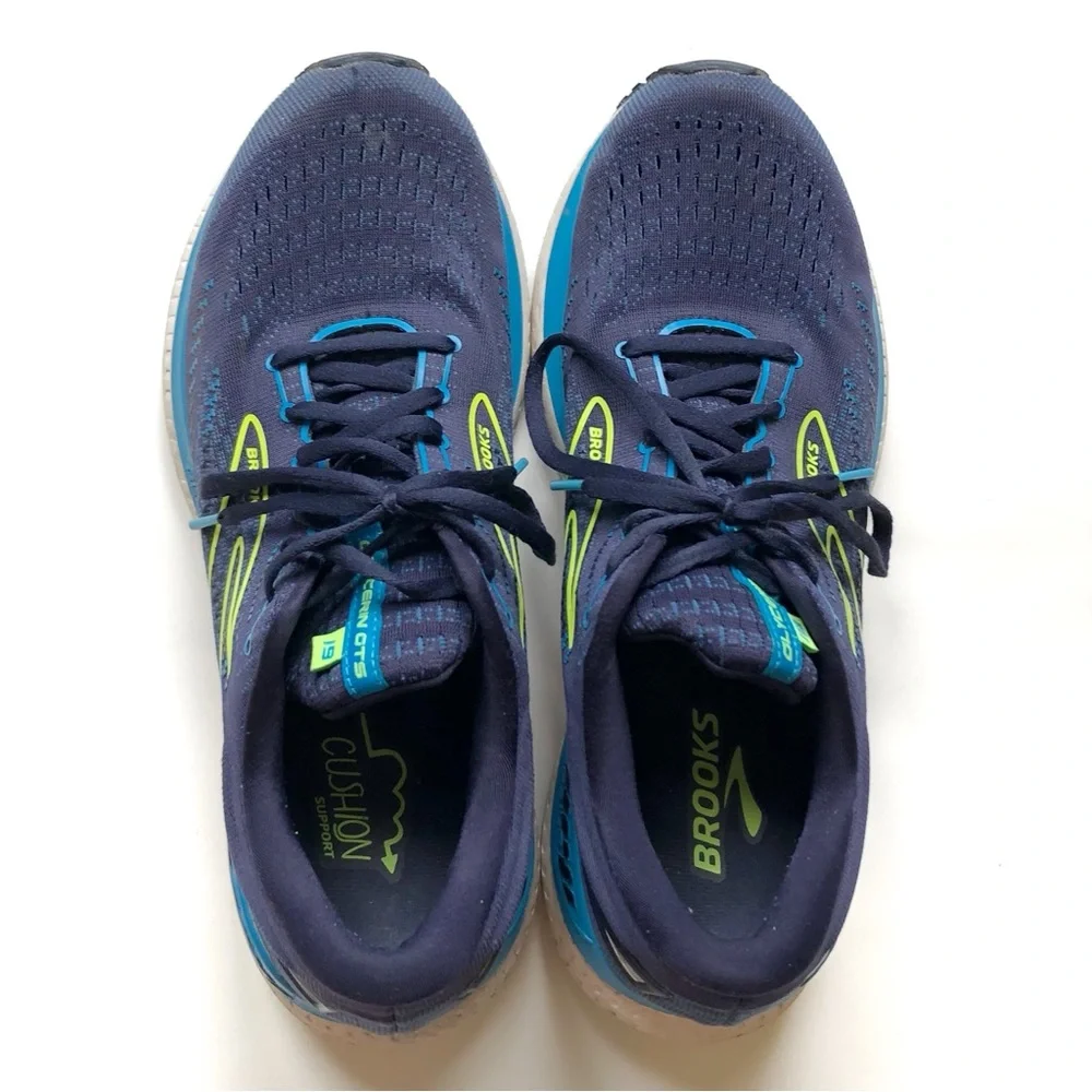 Brooks Glycerin 19 Blue and Yellow Running Shoes Men’s Size 11.5